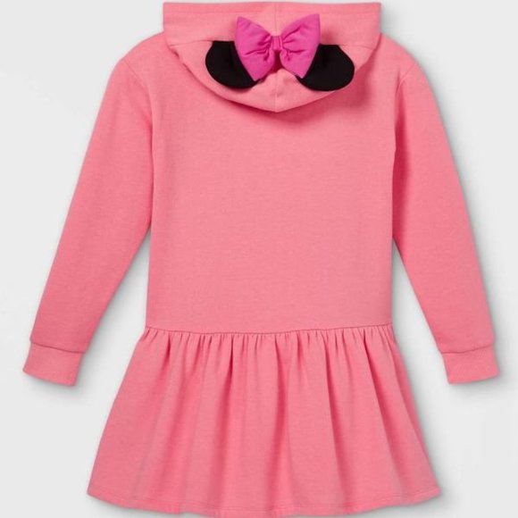 Disney Minnie Mouse Pink Hooded Dress, Girls' Size L (10/12) - Picture 2 of 4